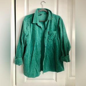 Divided H&M Teal Corduroy Shirt Jacket/ Shacket​